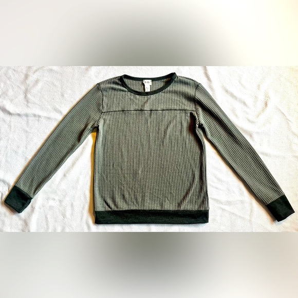 BiBi Tops - Bibi Women’s Green Long Sleeve Waffle Knit Top Size XL